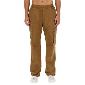 FAMILY FIRST Men's Corduroy Cargo Pants Men Beige